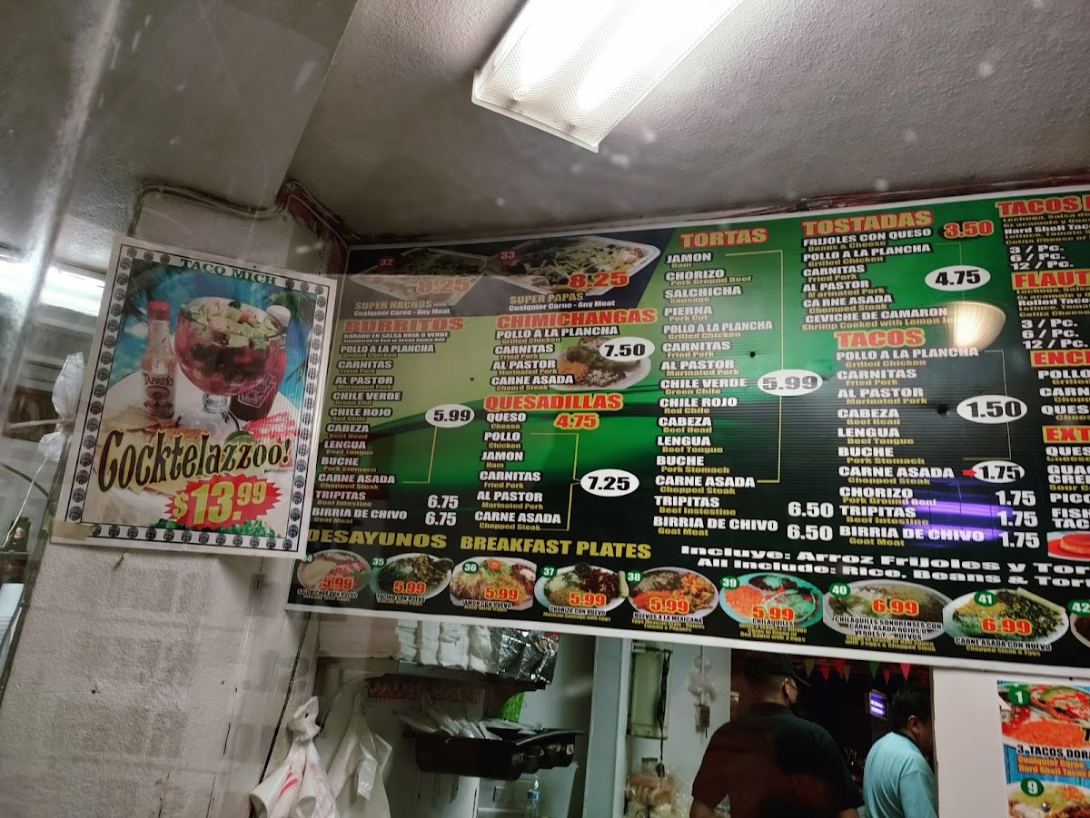 Taco Mich & Bar #1 Menu - Image 2